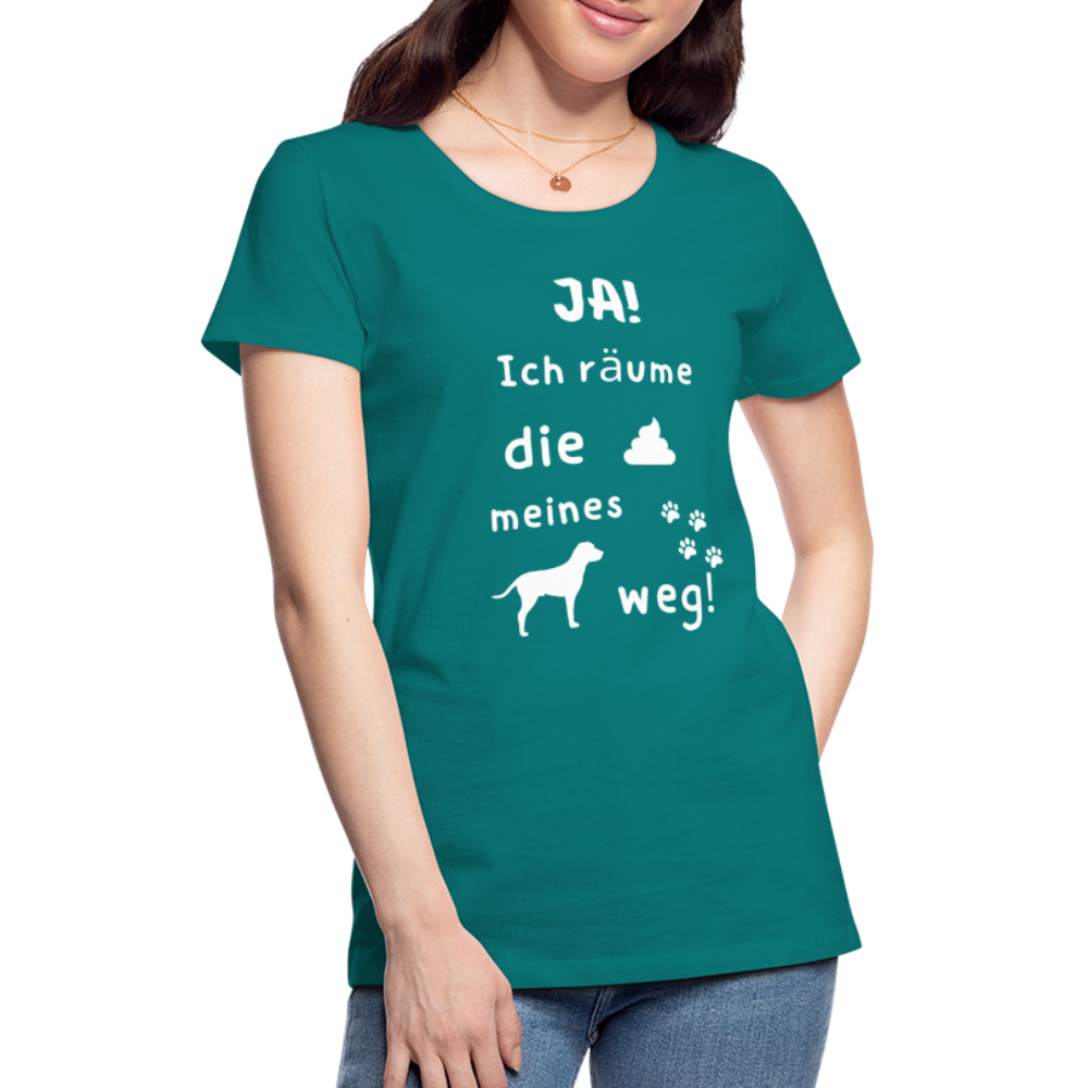 Frauen Premium T-Shirt - Hund Spruch - Divablau