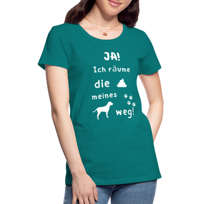 Frauen Premium T-Shirt - Hund Spruch - Divablau