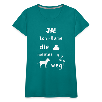 Frauen Premium T-Shirt - Hund Spruch - Divablau