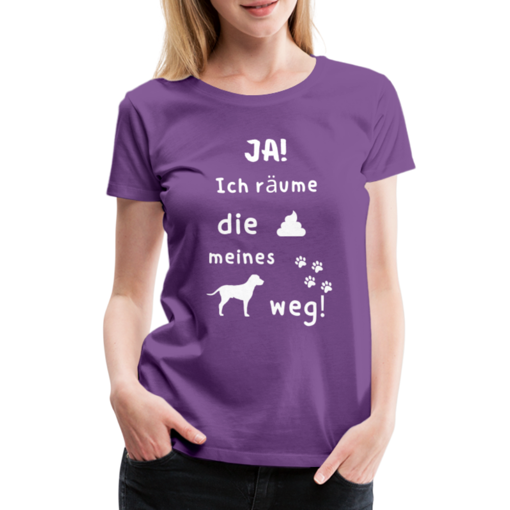 Frauen Premium T-Shirt - Hund Spruch - Lila