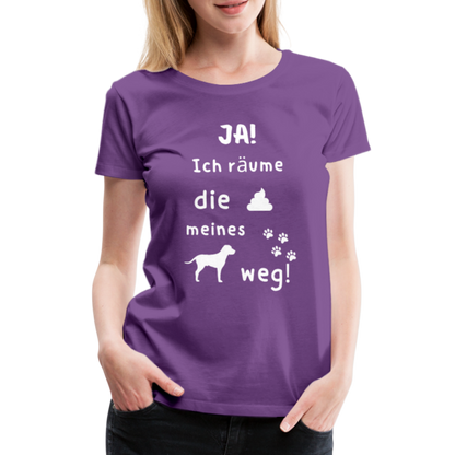 Frauen Premium T-Shirt - Hund Spruch - Lila