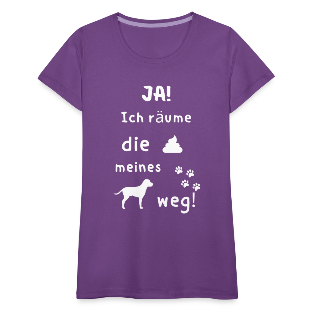 Frauen Premium T-Shirt - Hund Spruch - Lila