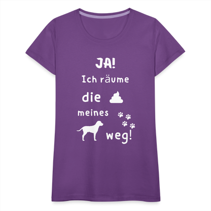 Frauen Premium T-Shirt - Hund Spruch - Lila