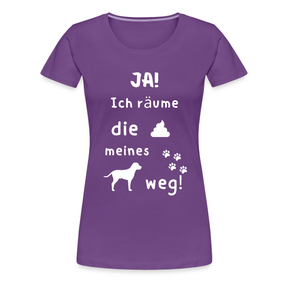 Frauen Premium T-Shirt - Hund Spruch - Lila