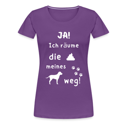 Frauen Premium T-Shirt - Hund Spruch - Lila