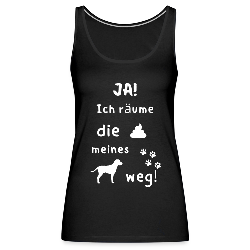 Frauen Premium Tank Top - Hund Spruch - Schwarz