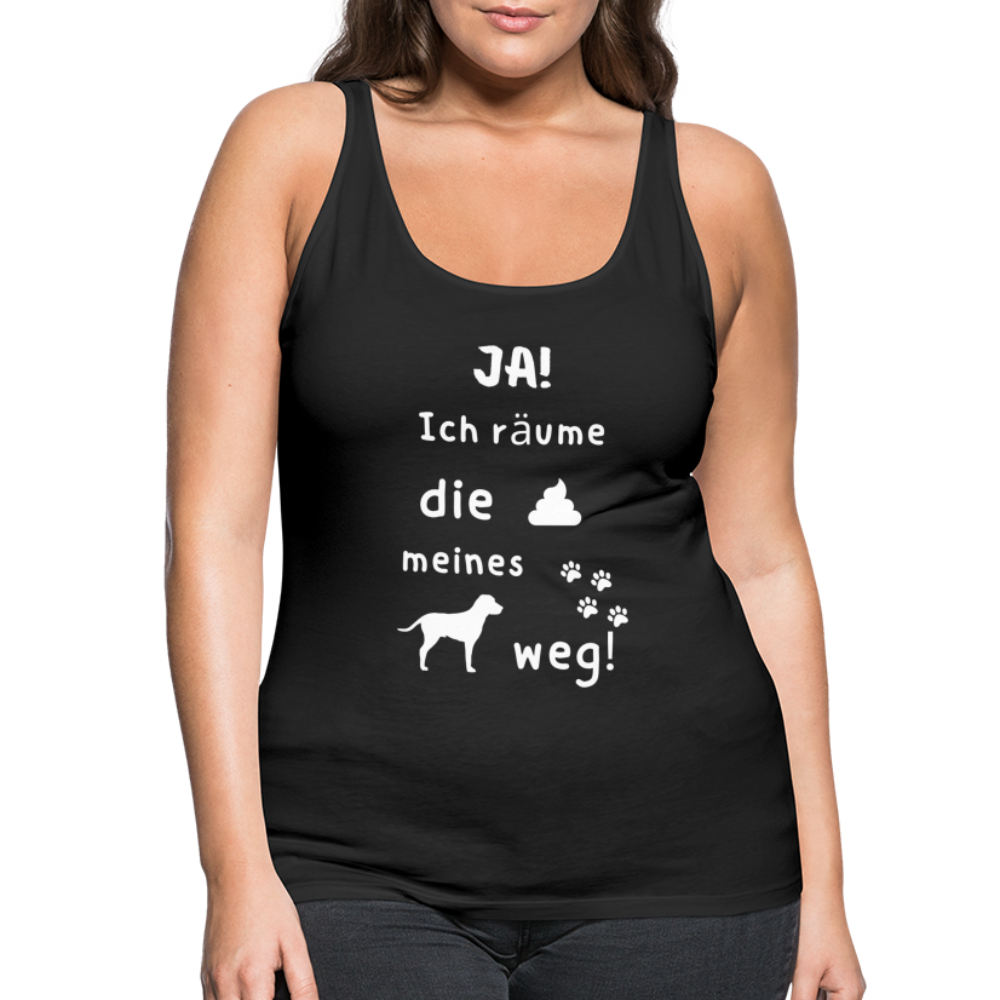 Frauen Premium Tank Top - Hund Spruch - Schwarz