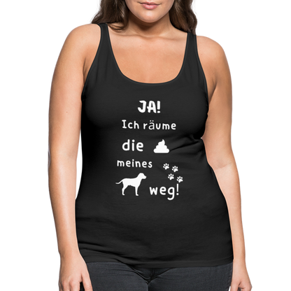 Frauen Premium Tank Top - Hund Spruch - Schwarz