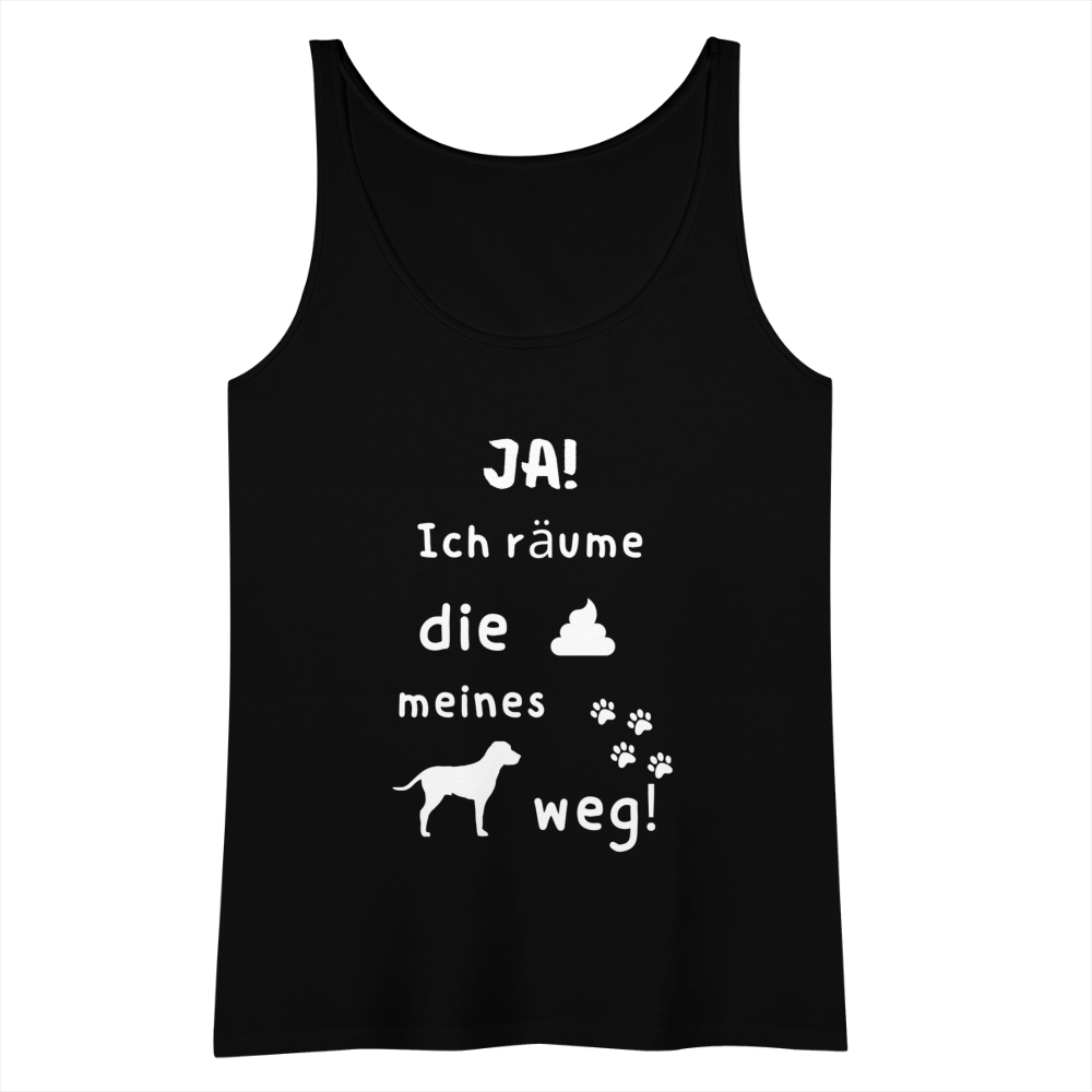 Frauen Premium Tank Top - Hund Spruch - Schwarz