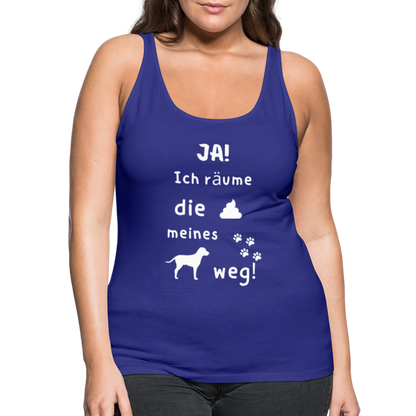 Frauen Premium Tank Top - Hund Spruch - Königsblau