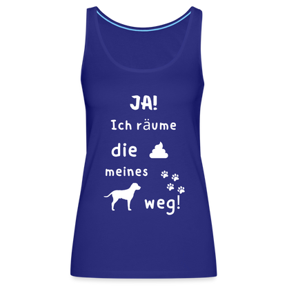 Frauen Premium Tank Top - Hund Spruch - Königsblau