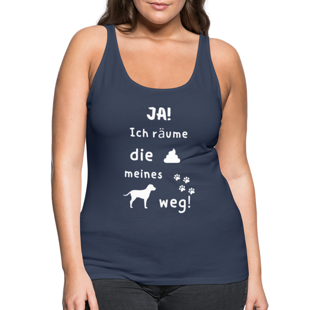 Frauen Premium Tank Top - Hund Spruch - Navy