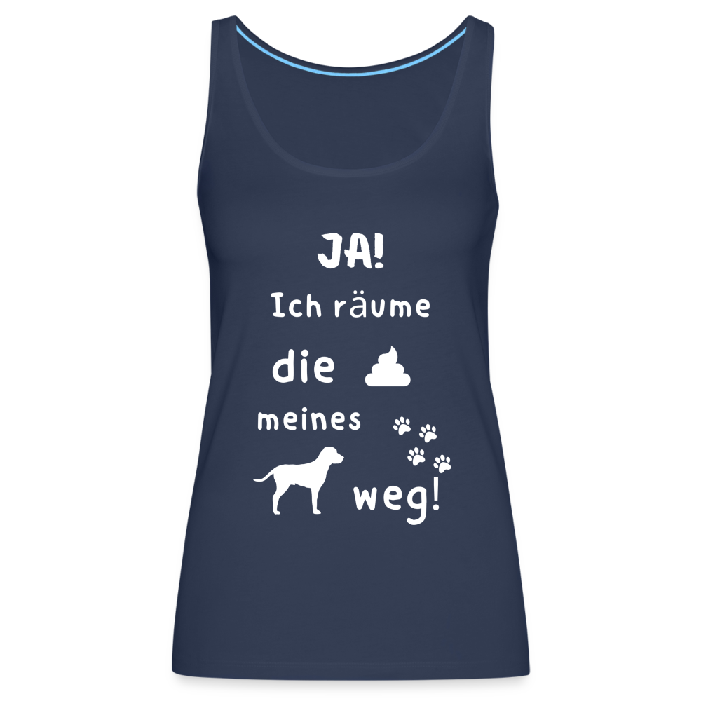 Frauen Premium Tank Top - Hund Spruch - Navy