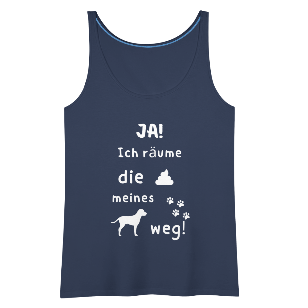 Frauen Premium Tank Top - Hund Spruch - Navy