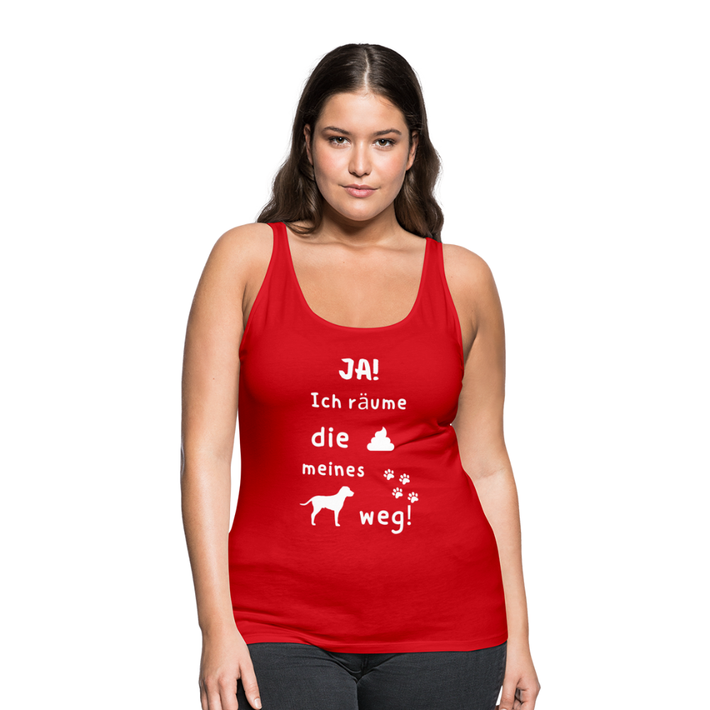 Frauen Premium Tank Top - Hund Spruch - Rot