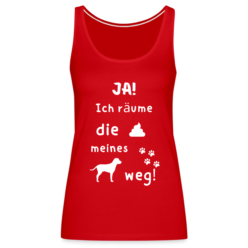 Frauen Premium Tank Top - Hund Spruch - Rot