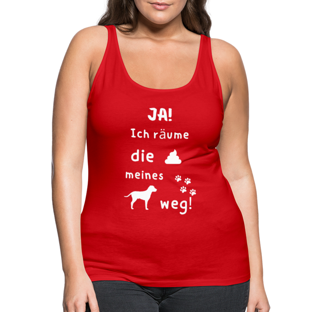 Frauen Premium Tank Top - Hund Spruch - Rot