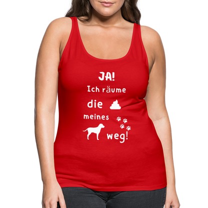 Frauen Premium Tank Top - Hund Spruch - Rot