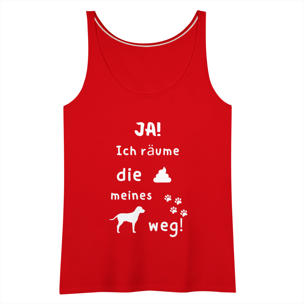 Frauen Premium Tank Top - Hund Spruch - Rot