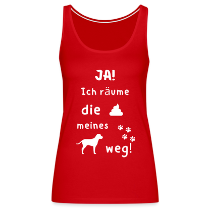 Frauen Premium Tank Top - Hund Spruch - Rot