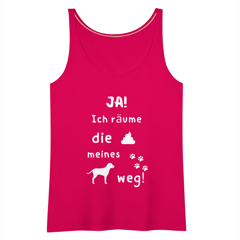 Frauen Premium Tank Top - Hund Spruch - dunkles Pink