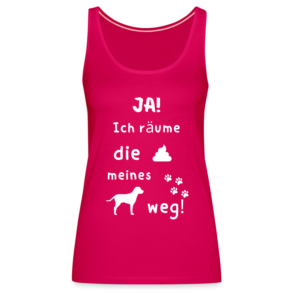 Frauen Premium Tank Top - Hund Spruch - dunkles Pink