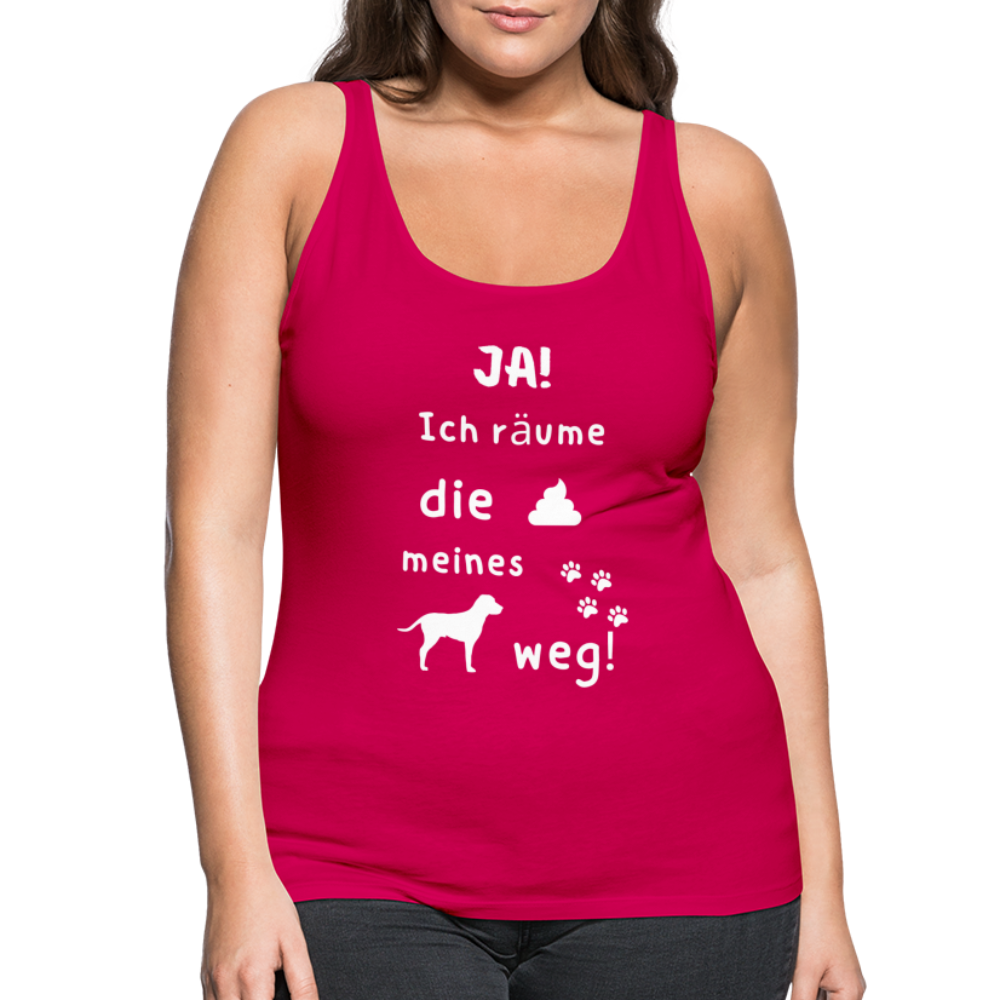 Frauen Premium Tank Top - Hund Spruch - dunkles Pink