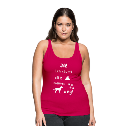 Frauen Premium Tank Top - Hund Spruch - dunkles Pink