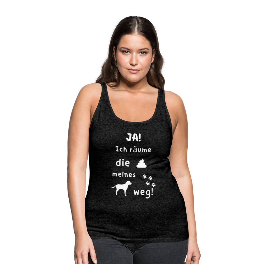 Frauen Premium Tank Top - Hund Spruch - Anthrazit