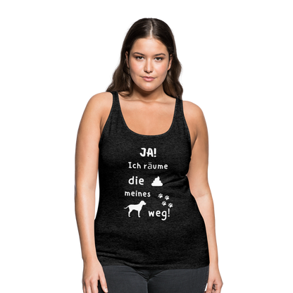 Frauen Premium Tank Top - Hund Spruch - Anthrazit