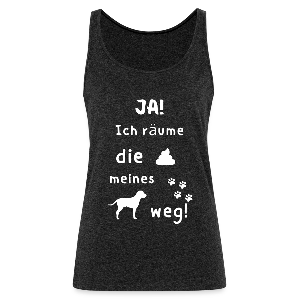 Frauen Premium Tank Top - Hund Spruch - Anthrazit