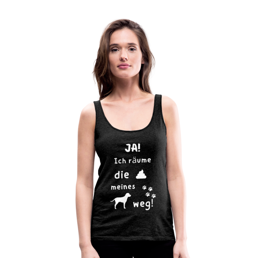 Frauen Premium Tank Top - Hund Spruch - Anthrazit