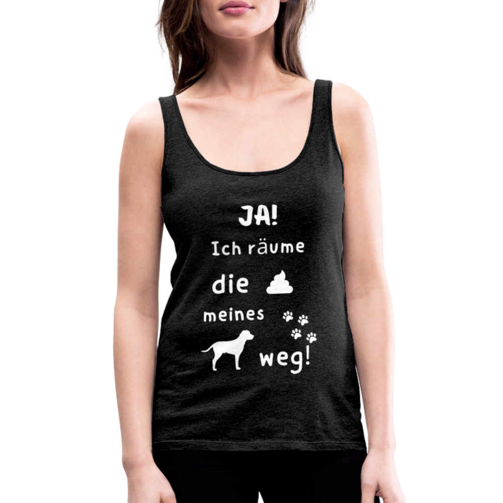 Frauen Premium Tank Top - Hund Spruch - Anthrazit