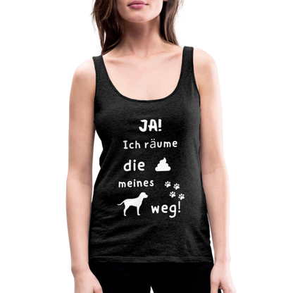 Frauen Premium Tank Top - Hund Spruch - Anthrazit