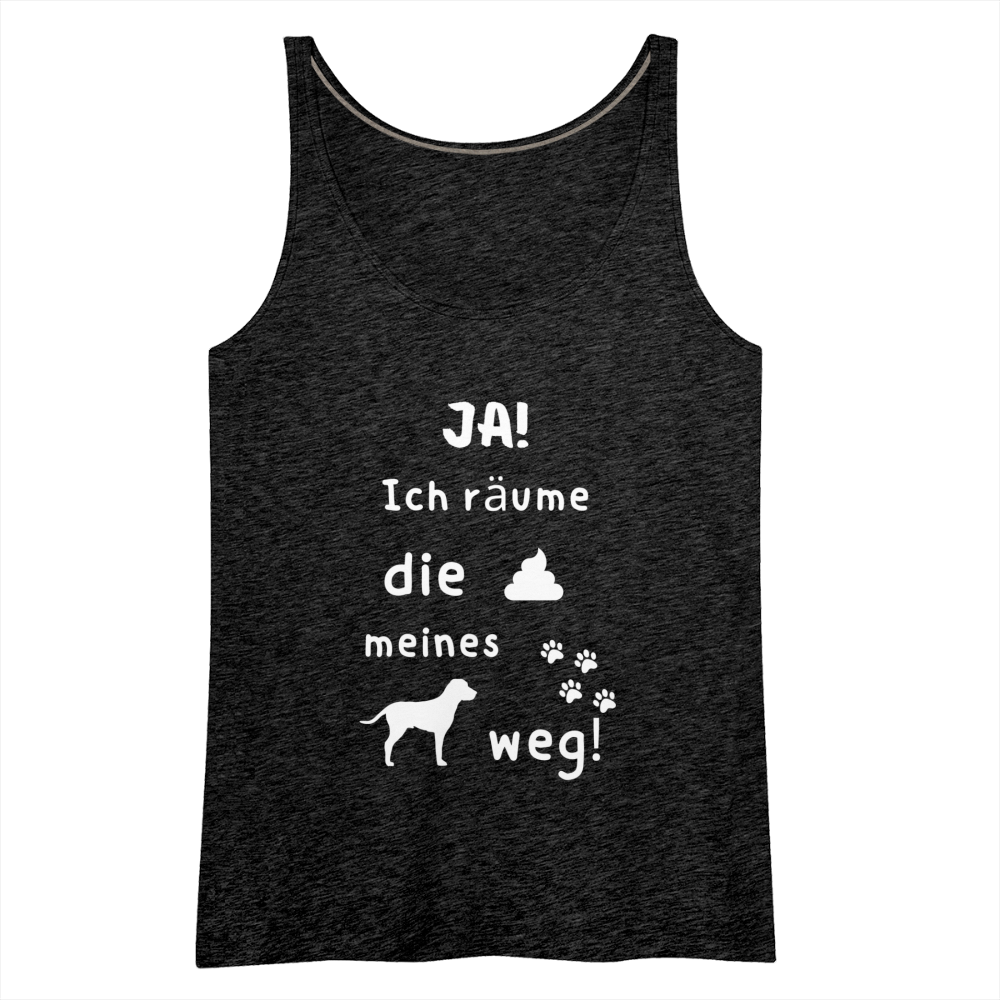 Frauen Premium Tank Top - Hund Spruch - Anthrazit