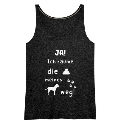 Frauen Premium Tank Top - Hund Spruch - Anthrazit