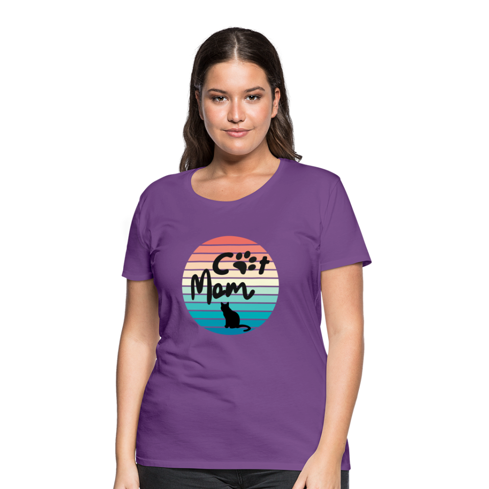 Frauen Premium T-Shirt - Cat Mom - Lila