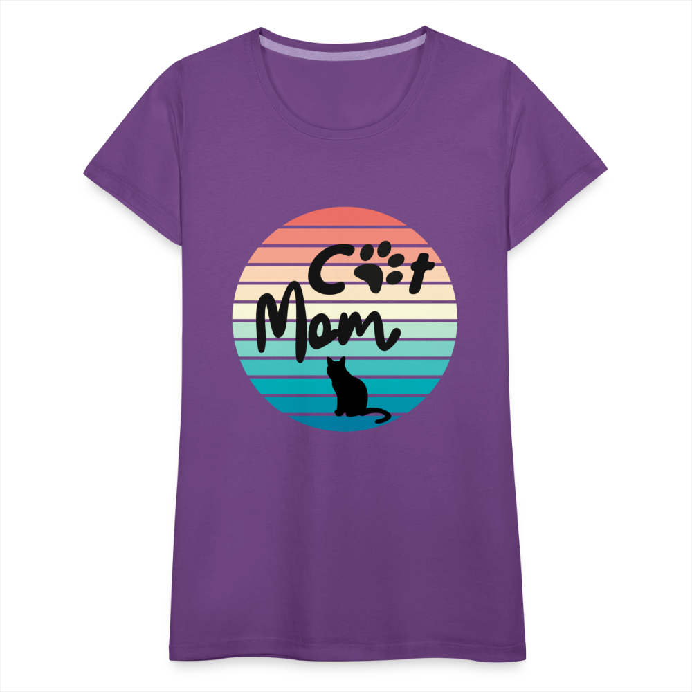 Frauen Premium T-Shirt - Cat Mom - Lila