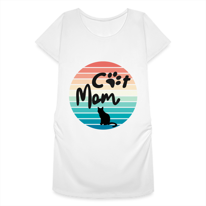 Frauen Schwangerschafts-T-Shirt - Cat Mom - weiß