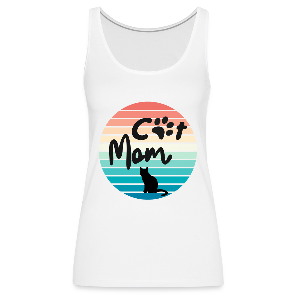 Frauen Premium Tank Top - Cat Mom - weiß