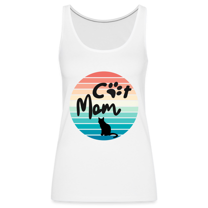 Frauen Premium Tank Top - Cat Mom - weiß