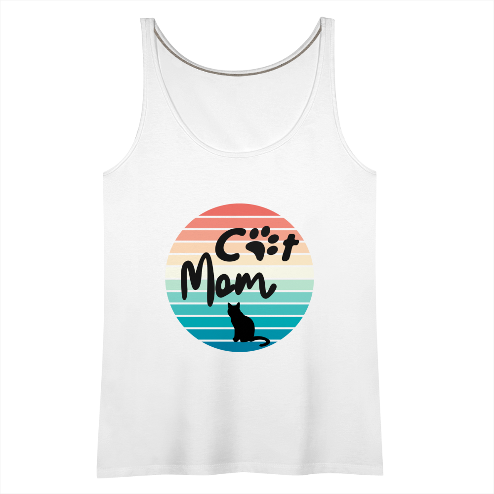 Frauen Premium Tank Top - Cat Mom - weiß