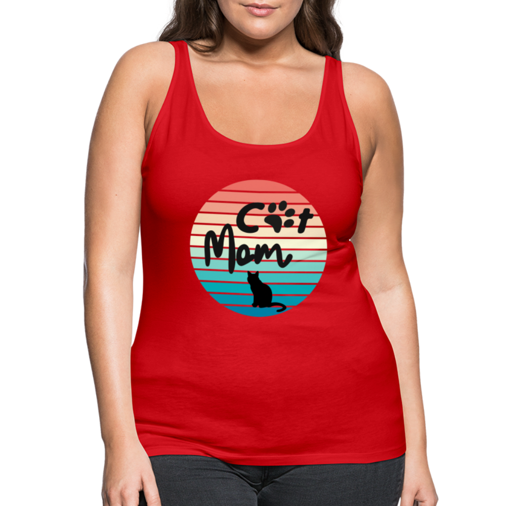 Frauen Premium Tank Top - Cat Mom - Rot