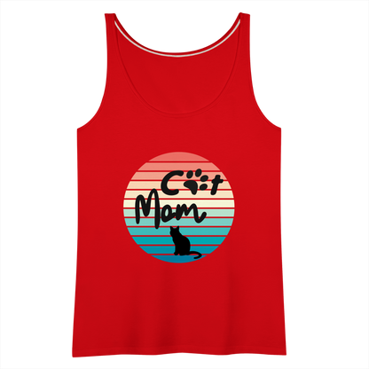 Frauen Premium Tank Top - Cat Mom - Rot