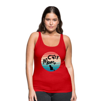 Frauen Premium Tank Top - Cat Mom - Rot