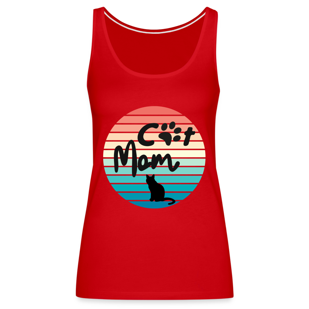 Frauen Premium Tank Top - Cat Mom - Rot