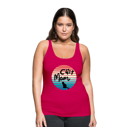 Frauen Premium Tank Top - Cat Mom - dunkles Pink