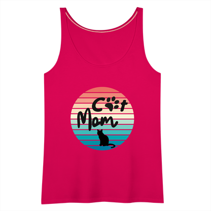 Frauen Premium Tank Top - Cat Mom - dunkles Pink