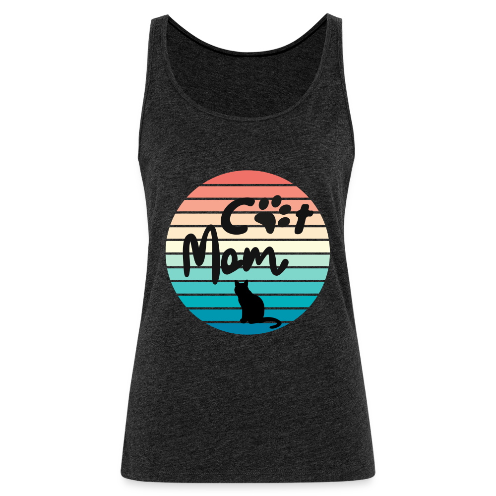 Frauen Premium Tank Top - Cat Mom - Anthrazit