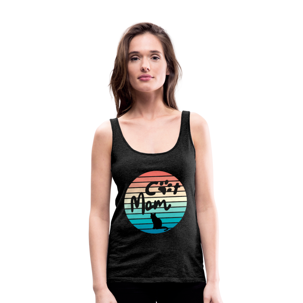 Frauen Premium Tank Top - Cat Mom - Anthrazit